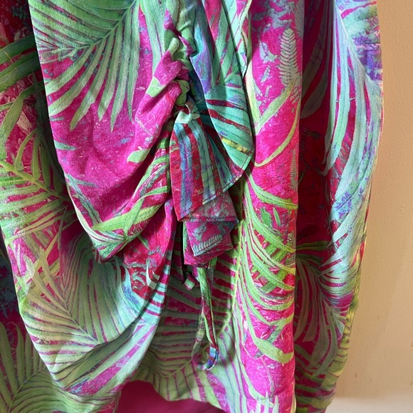 Nanette Lepore 100% Silk Tropical Mini Dress - Picture 6 of 11